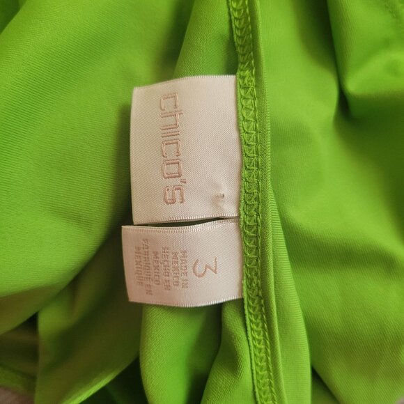 Chicos Green Sleeveless Tank Top Size 3 (xl) - Picture 3 of 3